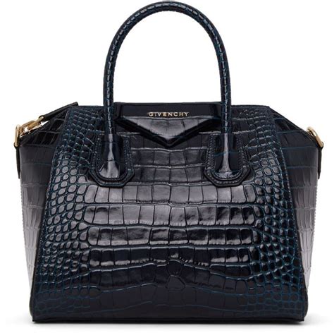 givenchy navy croc small antigona bag|Givenchy antigona on sale.